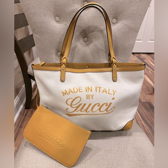 Gucci Tote Bag with Leather Pouch EUC! - Picture 1 of 16